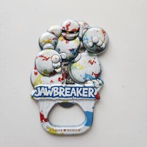 I Love Sugar Jawbreaker Magnetic Bottle Opener Colorful Splatter Design